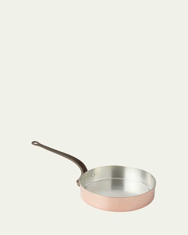 Solid Copper Saute Pan with Silver Lining